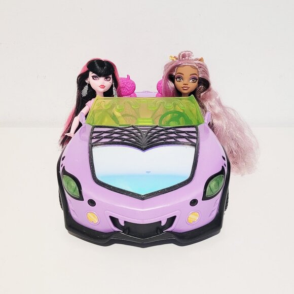 Monster High G3 Ghoul Mobile with Draculaura and Clawdeen Dolls Lot - Picture 1 of 6